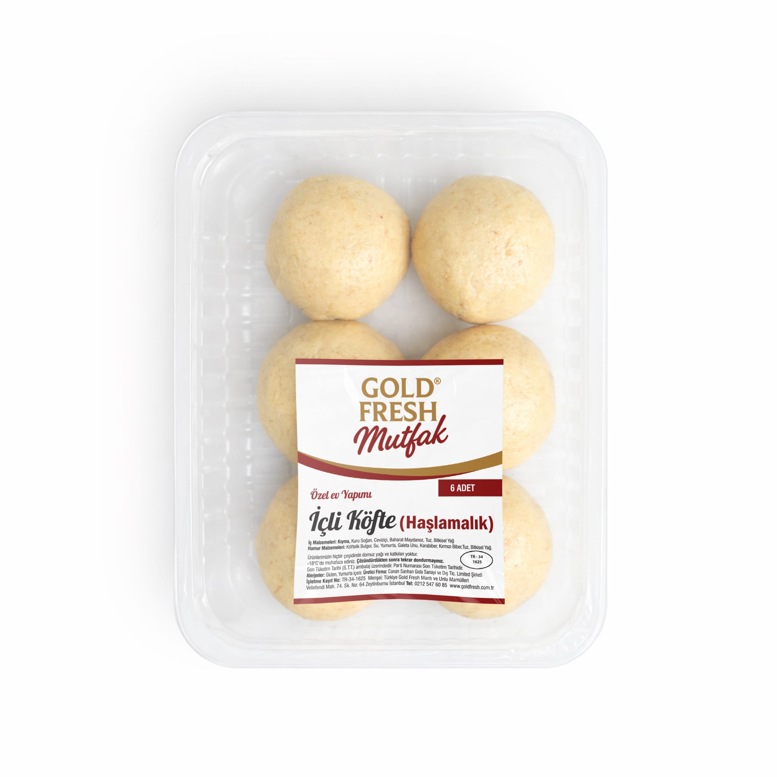 Goldfresh Mutfak İçli Köfte (Haşlamalık) 6 Adet