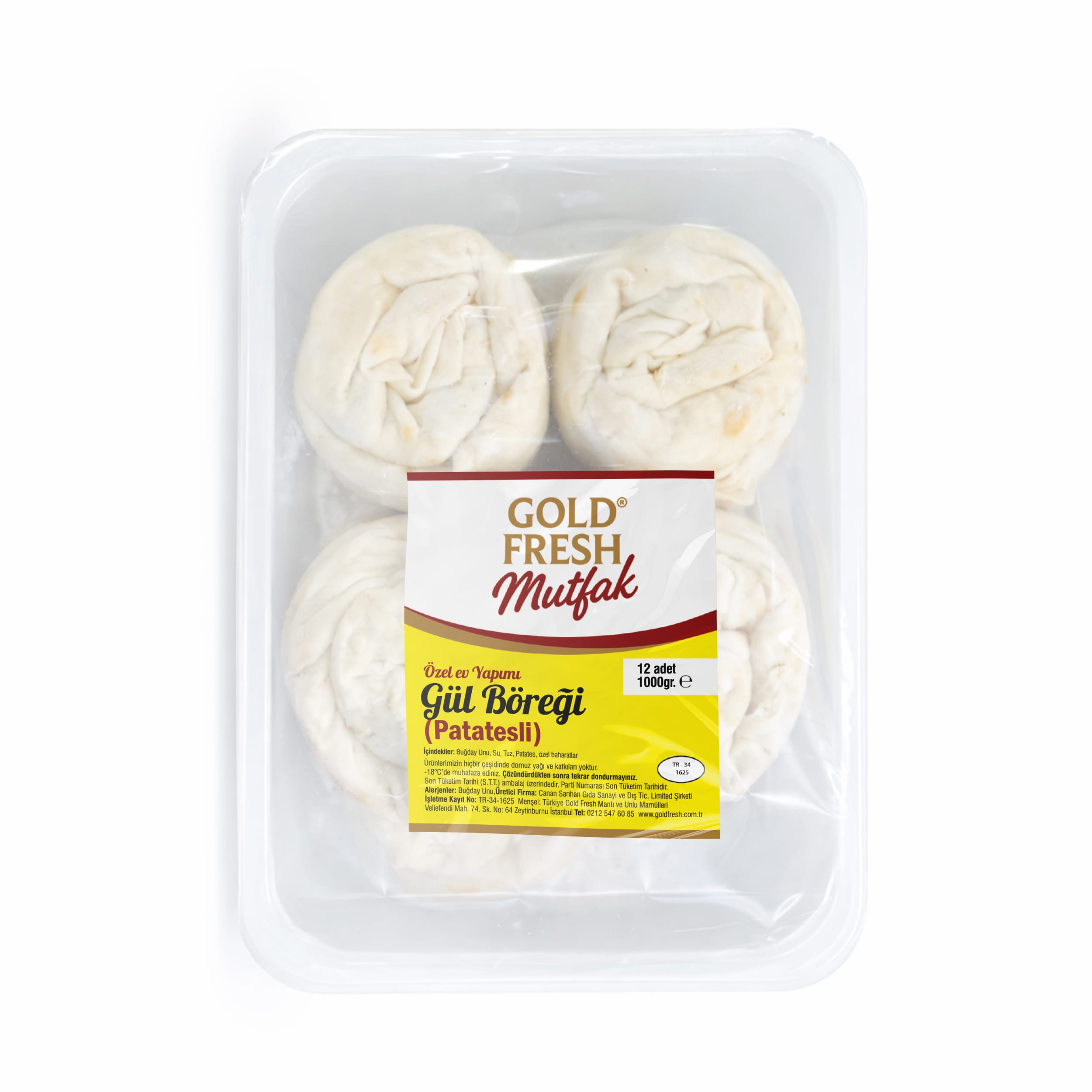 Goldfresh Mutfak Özel Ev Yapımı Gül Böreği (Patatesli) 1000Gr