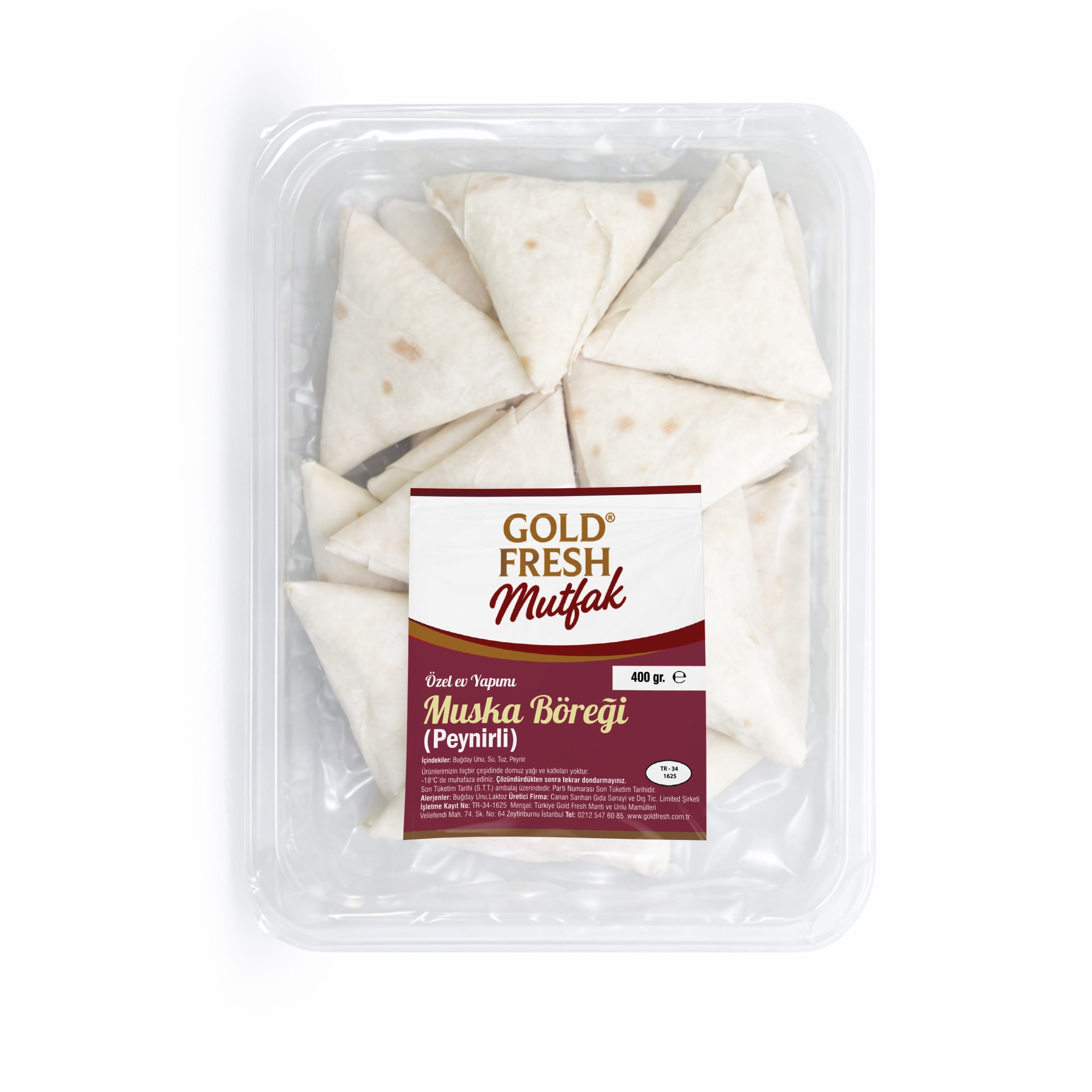Goldfresh Mutfak Özel Ev Yapımı Muska Böreği (Peynirli) 400Gr