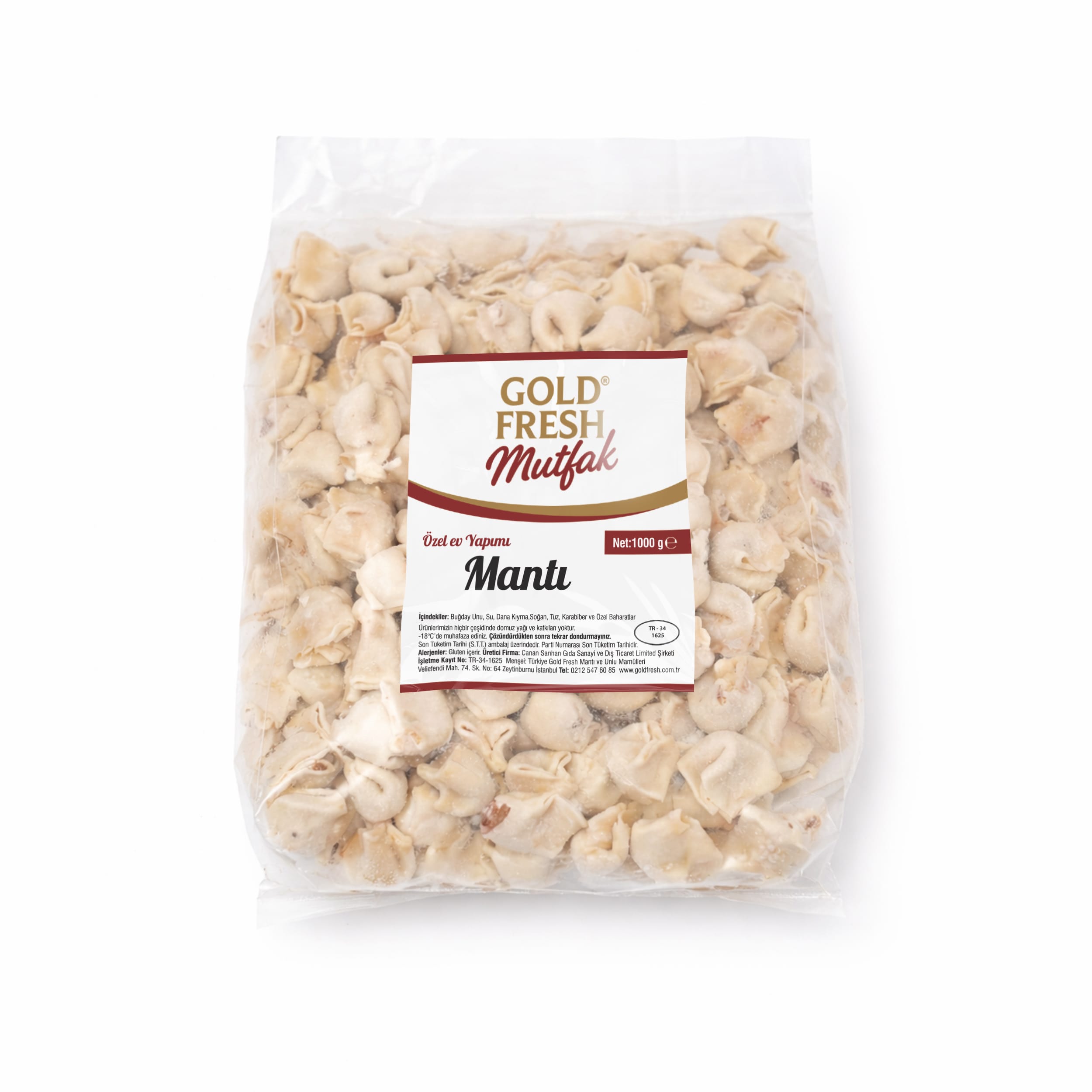 Goldfresh Mutfak Bohça Mantısı 1000 Gr