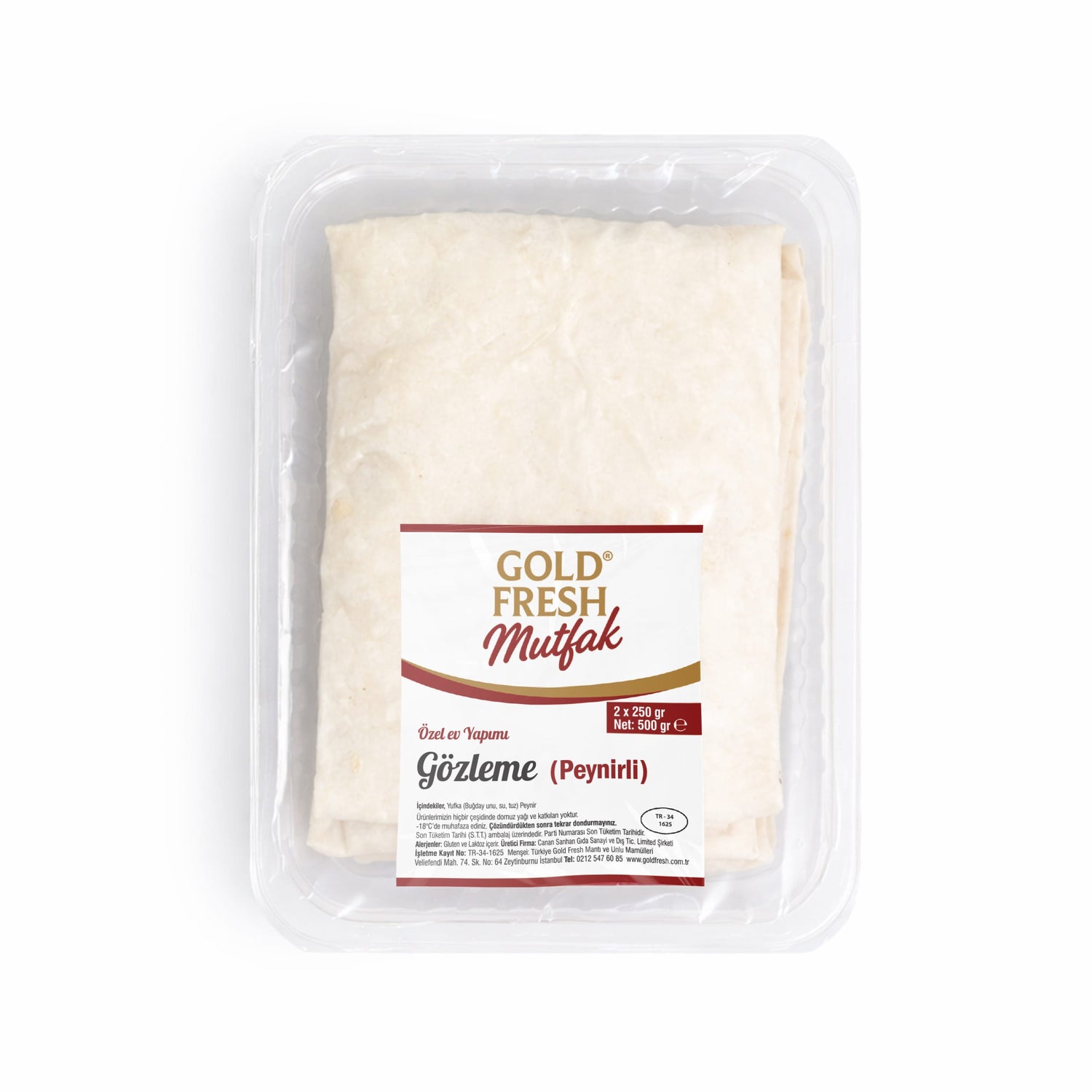 Goldfresh Mutfak Gözleme Özel Ev Yapımı (Peynirli) 500Gr
