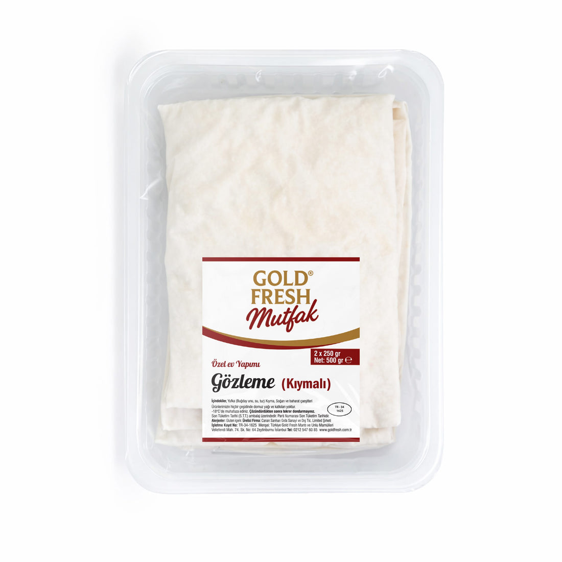 Goldfresh Mutfak Özel Ev Yapımı Gözleme (Kıymalı) 500 Gr