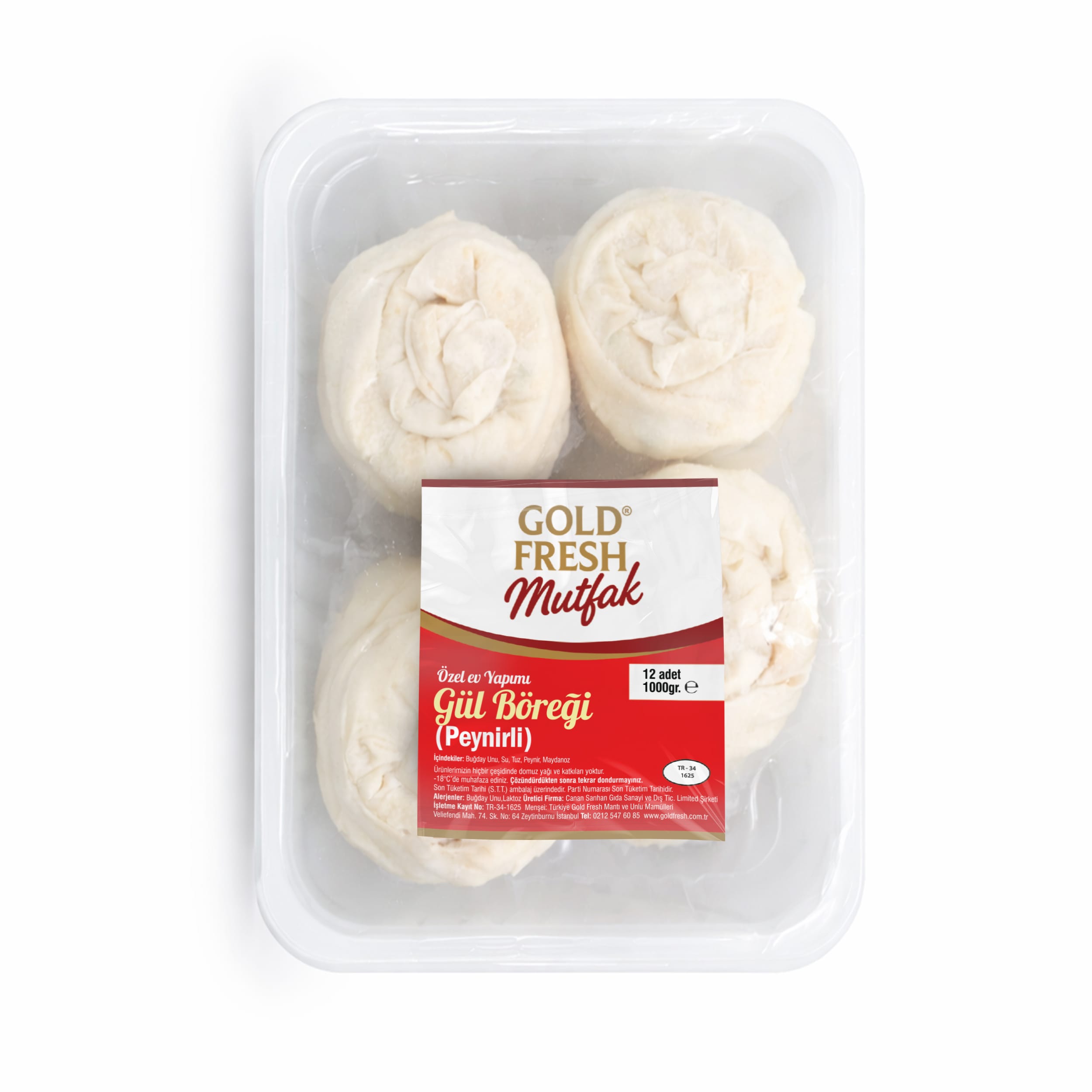 Goldfresh Mutfak Özel Ev Yapımı Gül Böreği (Peynirli) 1000Gr